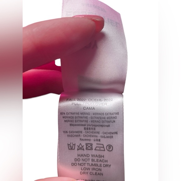 Essentiel Antwerp Cama Sweater Size 2 – Shocking Rose Pink Merino Wool Cashmere - Picture 10 of 10